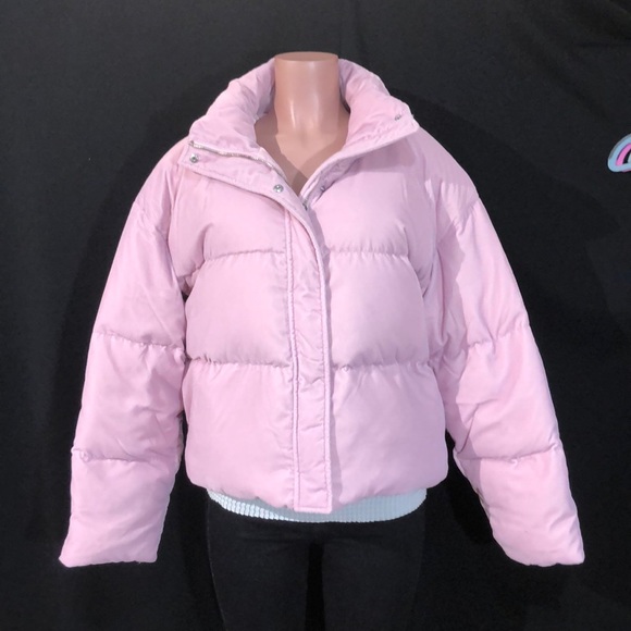 NWT JUICY COUTURE Pink Velvet Puffer Coat Jacket - Picture 3 of 8